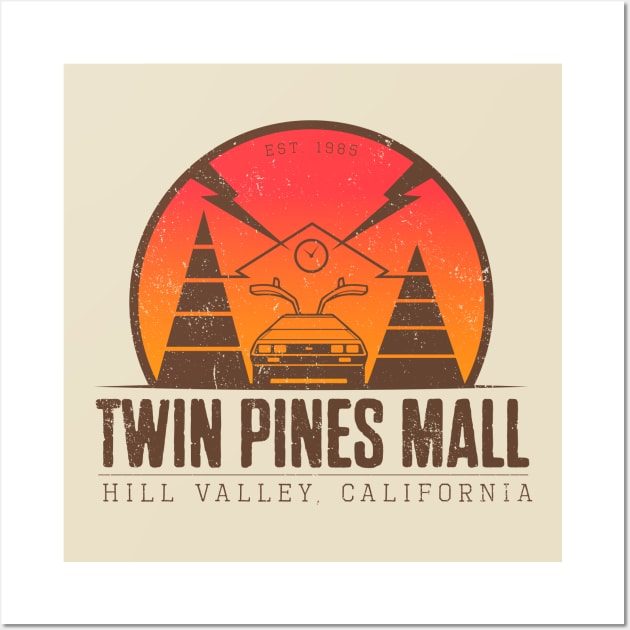 Twin Pines Mall Tshirt from Back to the Future Wall Art by Stephens Creative